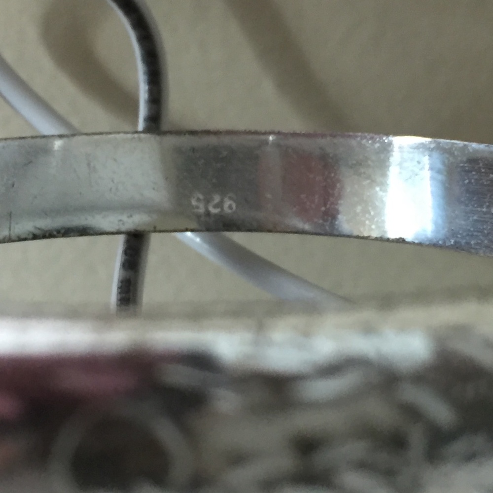 VINTAGE Bracelet 925 Silver Thin Hinge Feminine Lightweight - Picture 3 of 6